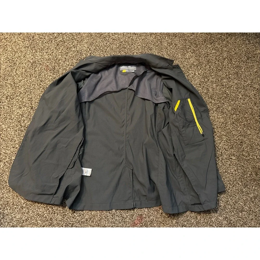 Eddie Bauer Jacket Men 46 Gray Travex Ultimate Voyager II Travel Blazer Pockets